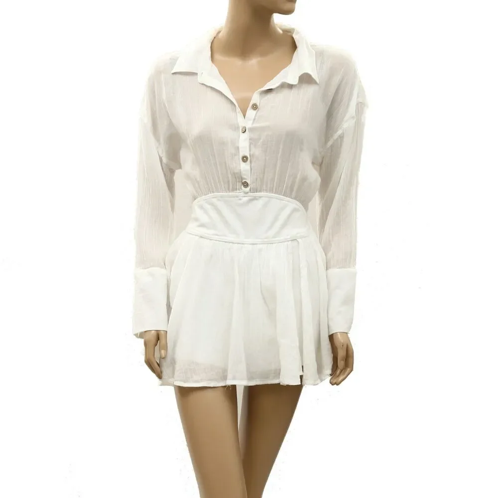 Free People Free-est Linden Romper Women's Dress Flowy Trendy Cotton M 288880